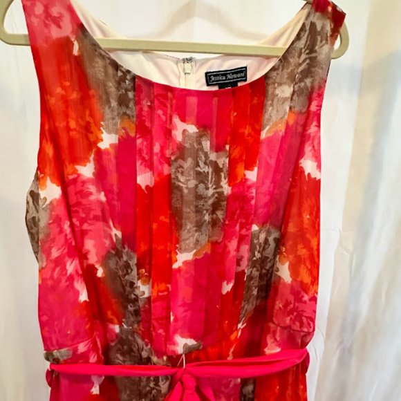 Floral pink/orange Jessica Howard maxi dress 24W - Picture 3 of 4